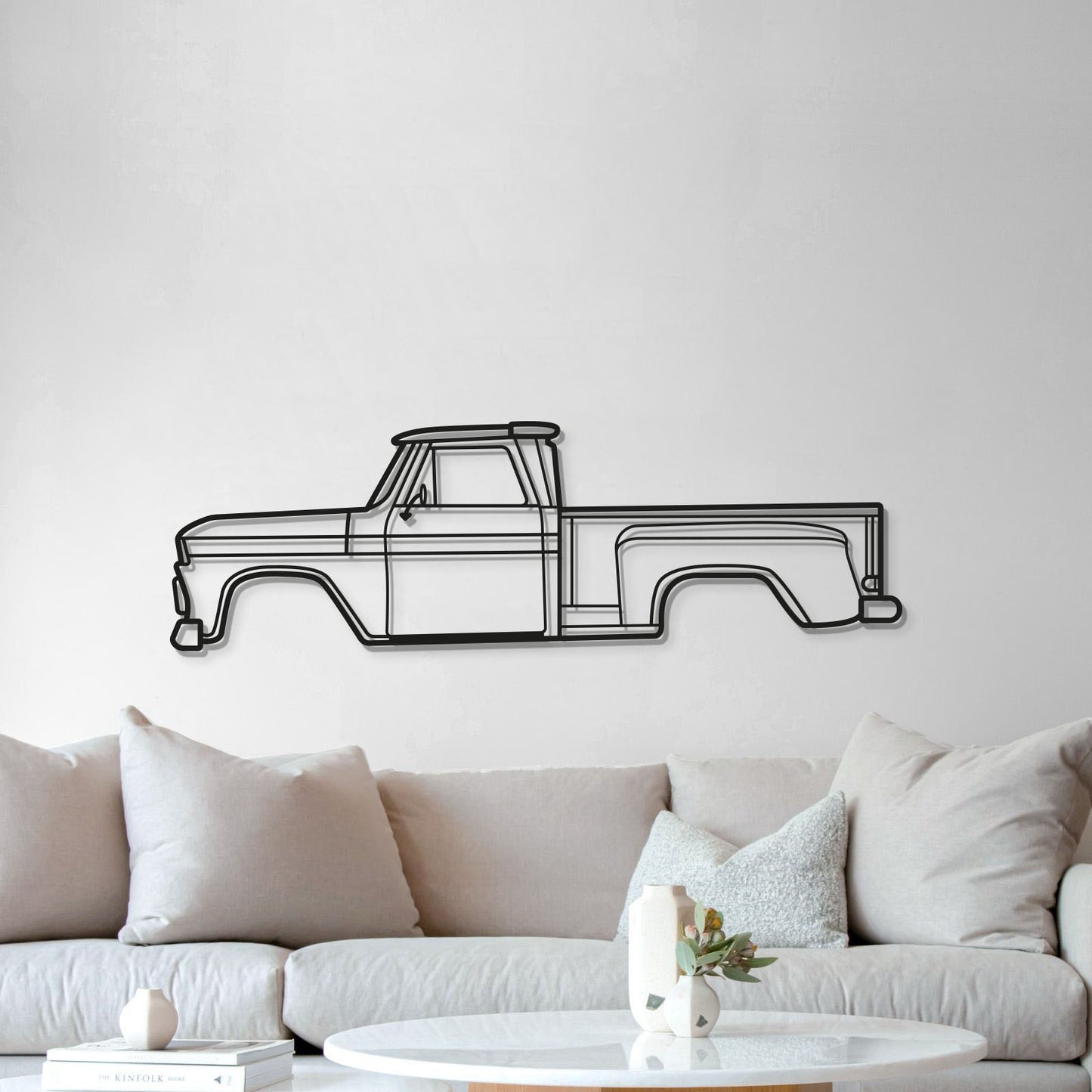 1965 Chevrolet C10 Stepside Pickup vintage metal wall sculpture for living room