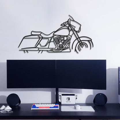 Industrial Style Harley Davidson Street Glide Metal Wall Decor Minimalist Silhouette