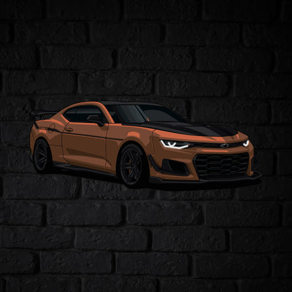 Camaro ZL1 Perspective Neon Car Wall Art - UV0002