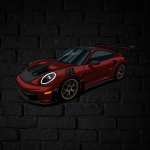 GT3 RS Perspective Neon Car Wall Art - UV0007