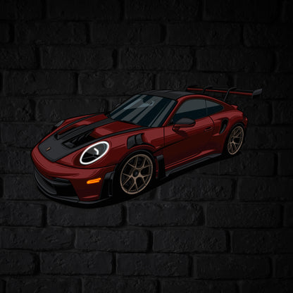 GT3 RS Perspektive Neon Auto Wandkunst - UV0007