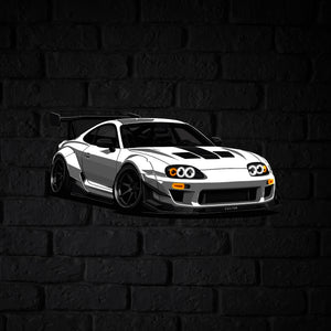 Supra MK4 Perspective Neon Car Wall Art - UV0010