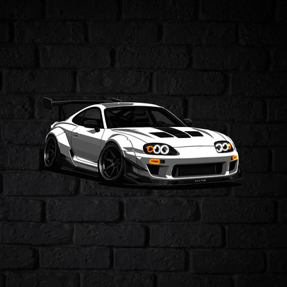 Supra MK4 Perspective Neon Car Wall Art - UV0010