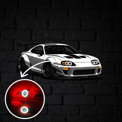 Supra MK4 Perspective Neon Car Wall Art - UV0010