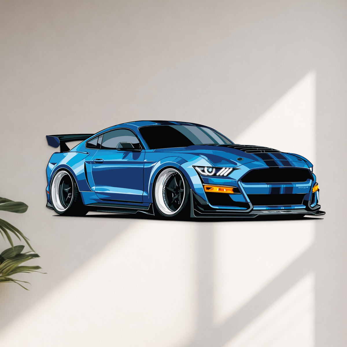 GT500 Perspective Neon Car Wall Art - UV0008