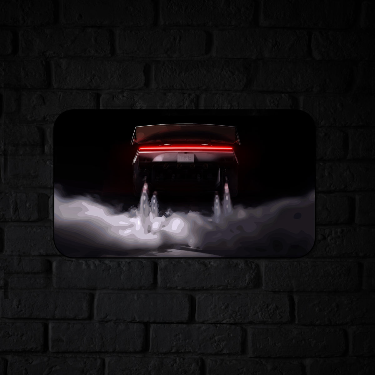 Corvette C8 Perspektive Neon Auto Wandkunst - UV0003