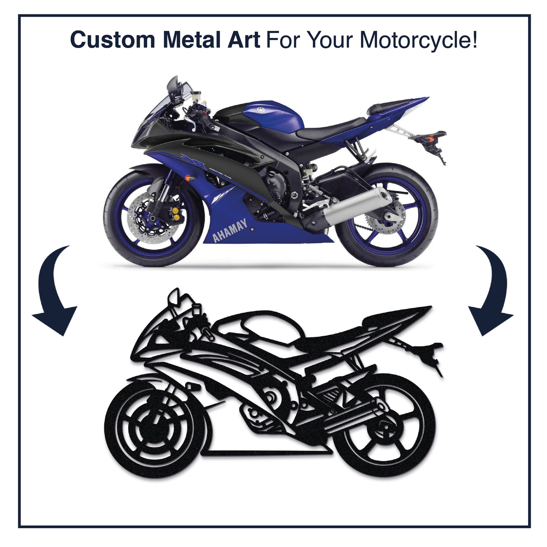 Your Personalized Motorcycle Metal Wall Art - MT1114