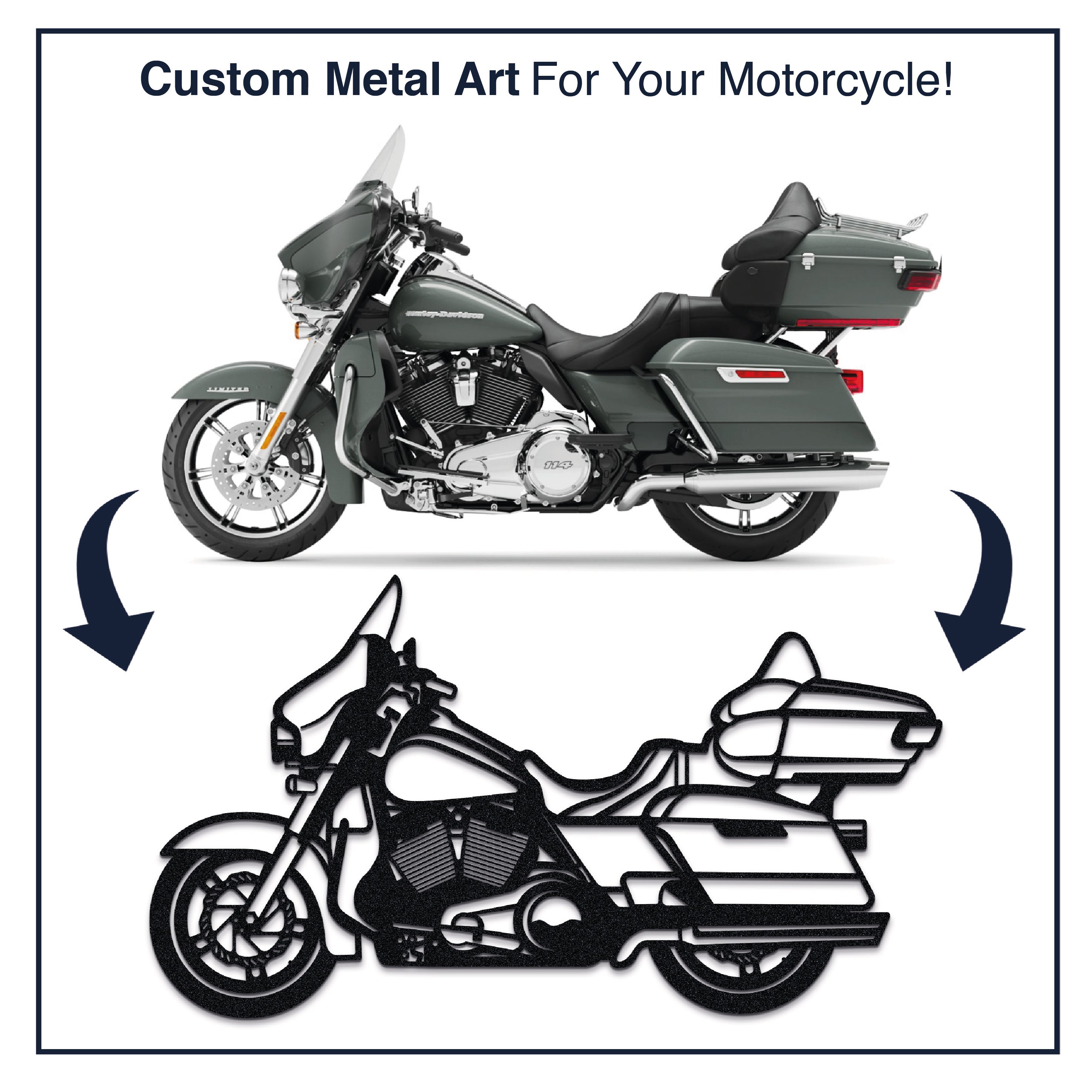 Your Personalized Motorcycle Metal Wall Art - MT1114