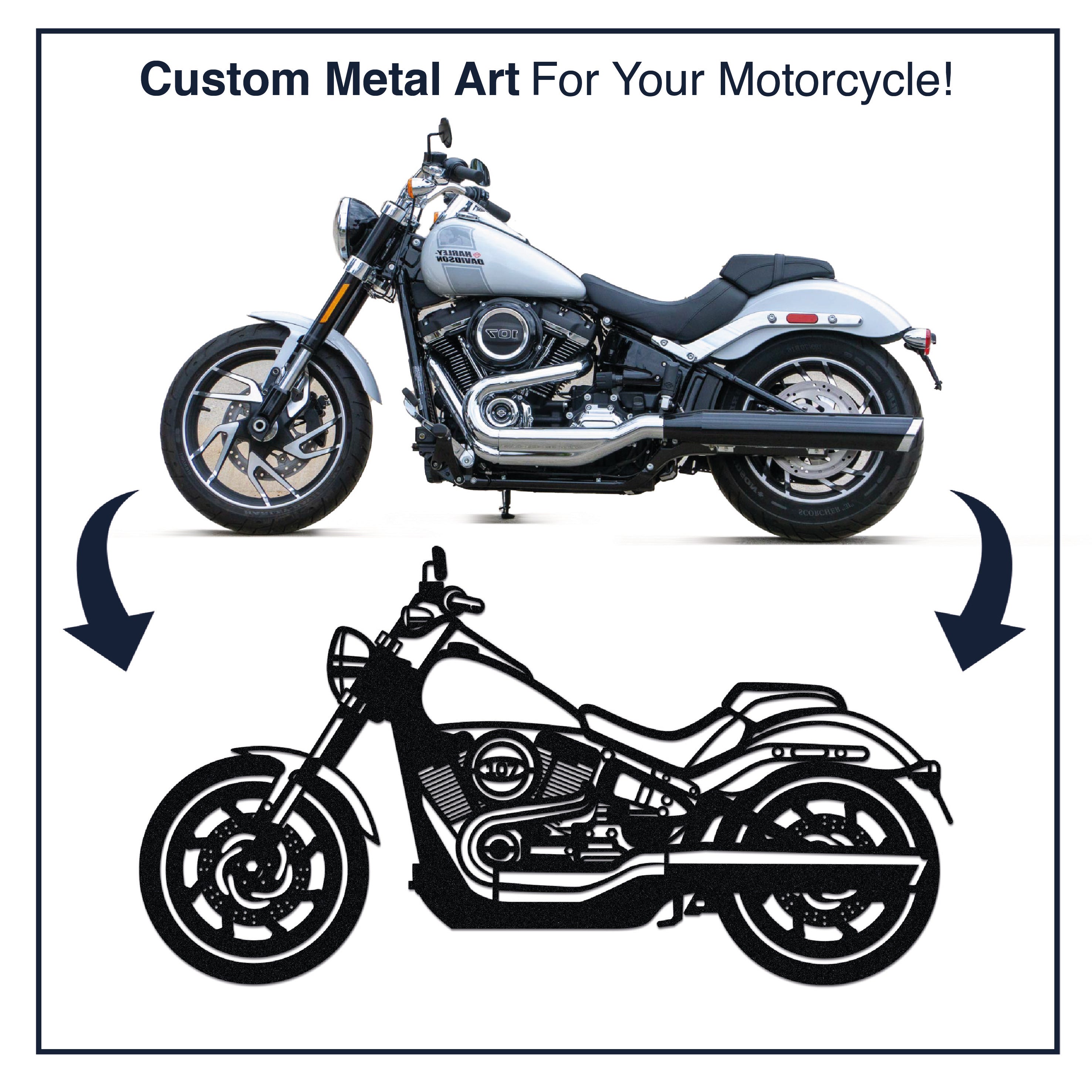 Your Personalized Motorcycle Metal Wall Art - MT1114