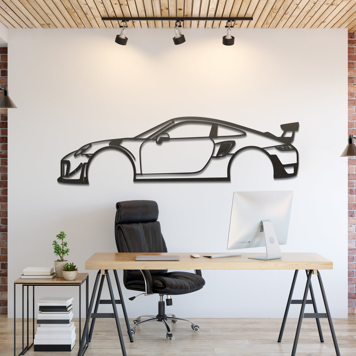 2019 Porsche 911 GT2 RS Metal Silhouette Wall Art