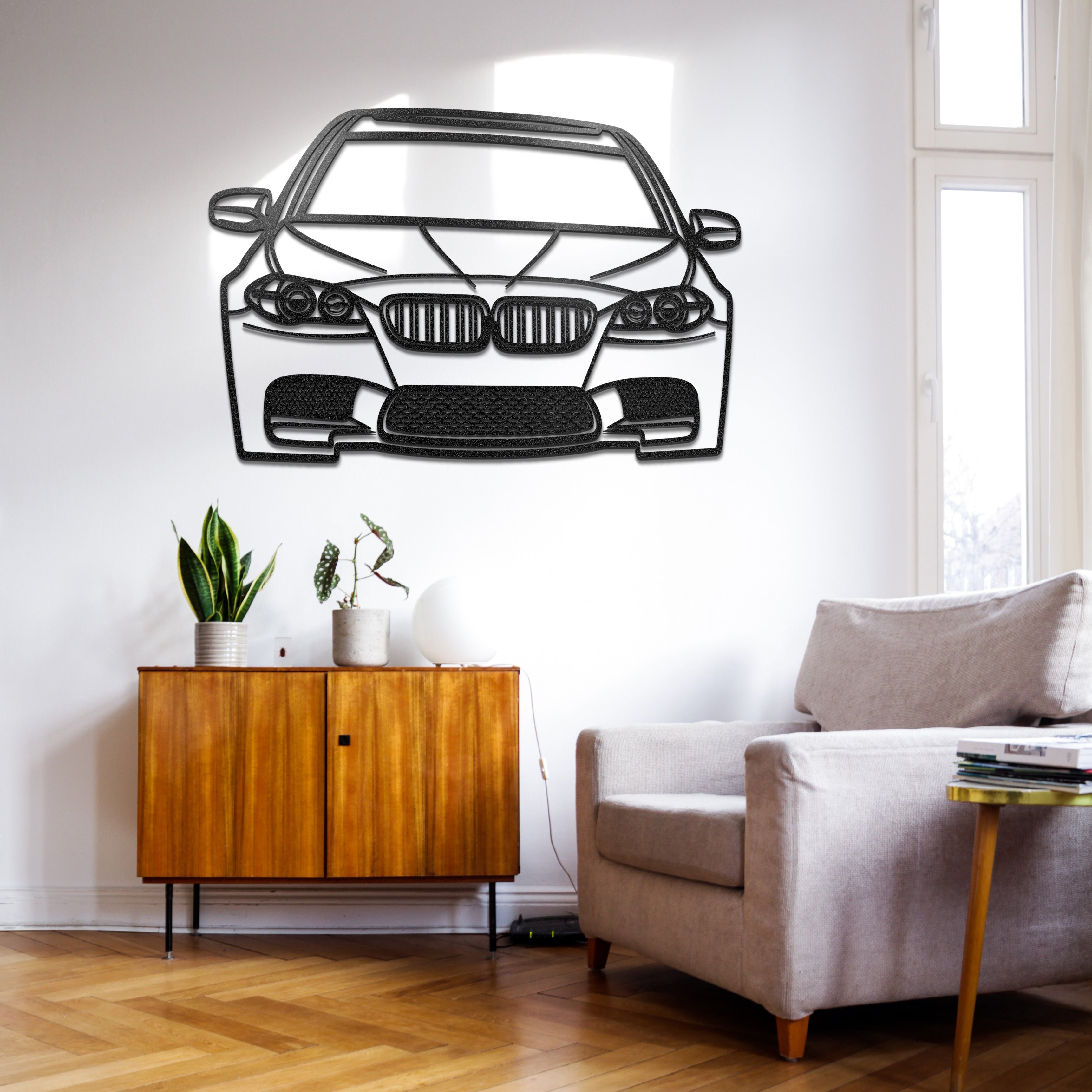 F10 M5 Front View Metal Car Wall Art - MT969