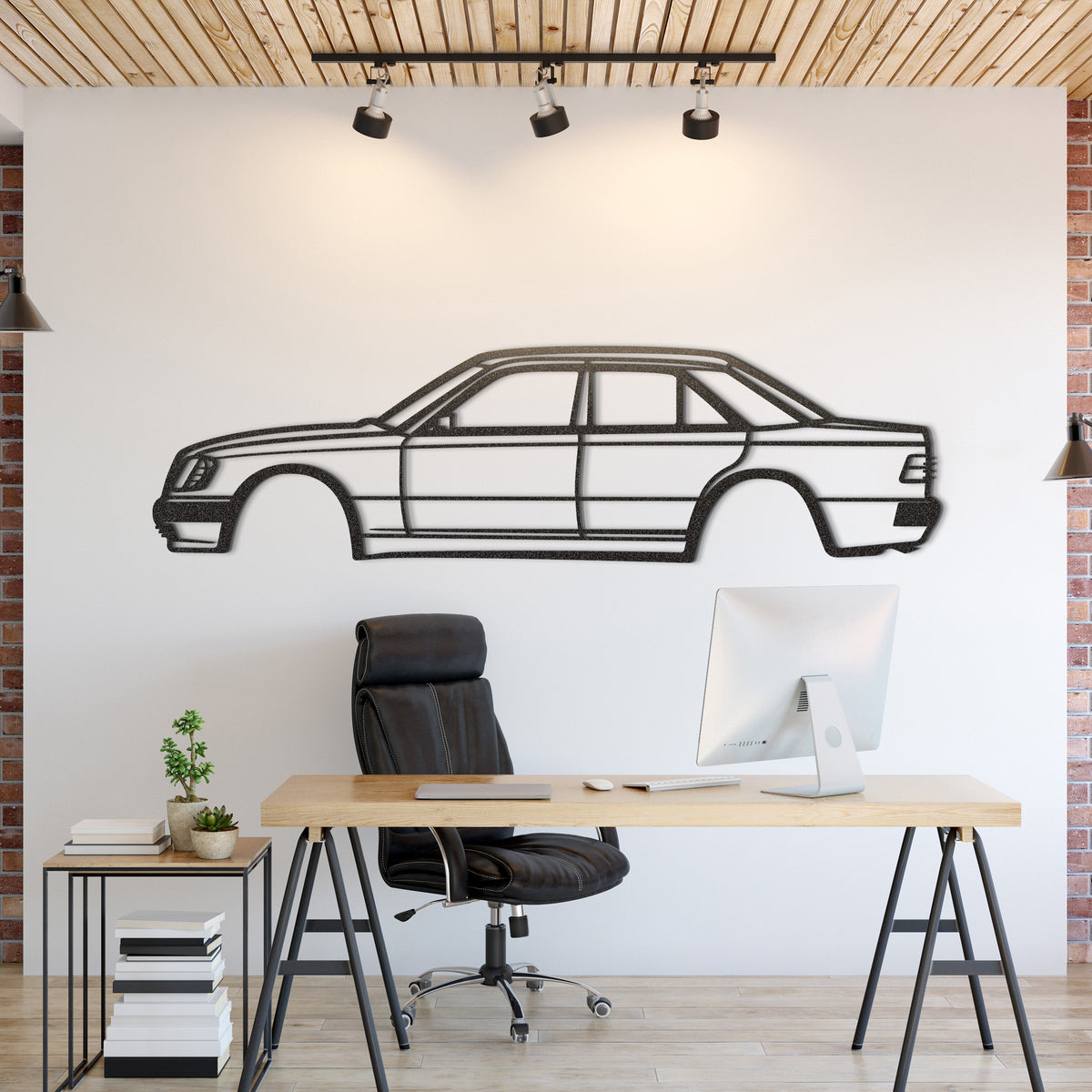 W124 500E Metal Car Wall Art - MT1109