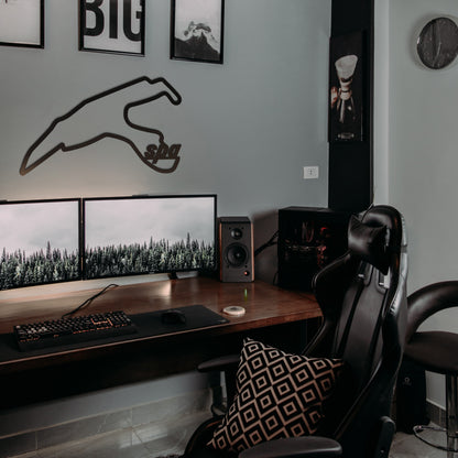 Elegant motorsport décor piece showcasing Spa Formula 1 circuit metal wall art